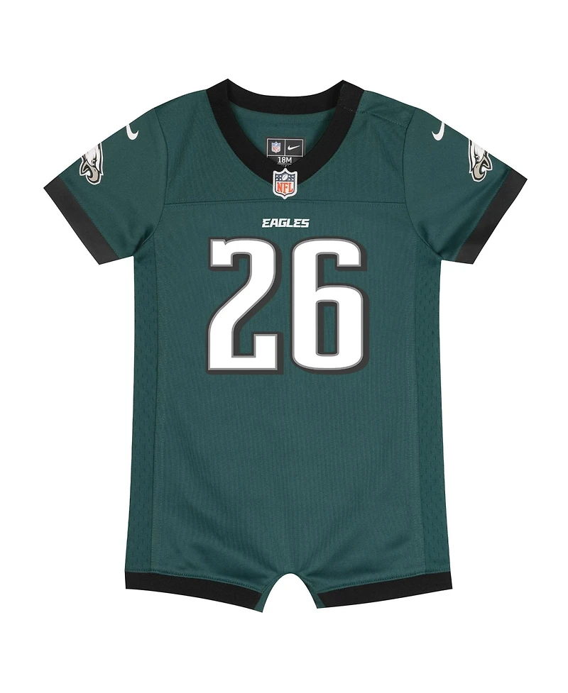 Nike Baby Boys and Girls Saquon Barkley Midnight Green Philadelphia Eagles Romper Jersey