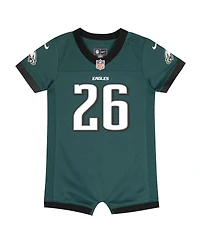 Nike Baby Boys and Girls Saquon Barkley Midnight Green Philadelphia Eagles Romper Jersey