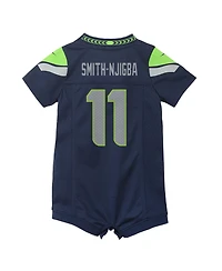 Nike Baby Boys and Girls Jaxon Smith-Njigba Navy Seattle Seahawks Romper Game Jersey