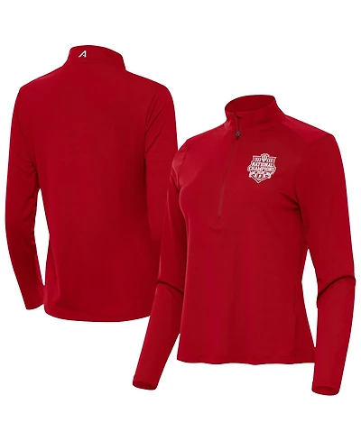 Antigua Women's Crimson Indiana Hoosiers College Football Playoff 2025 National Champions Tribute Half-Zip Jacket