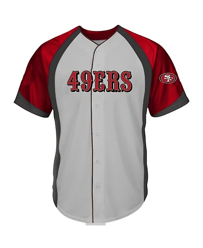 Profile Men's Gray San Francisco 49ers Big Tall Button-Up Fashion T-Shirt