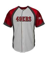 Profile Men's Gray San Francisco 49ers Big Tall Button-Up Fashion T-Shirt