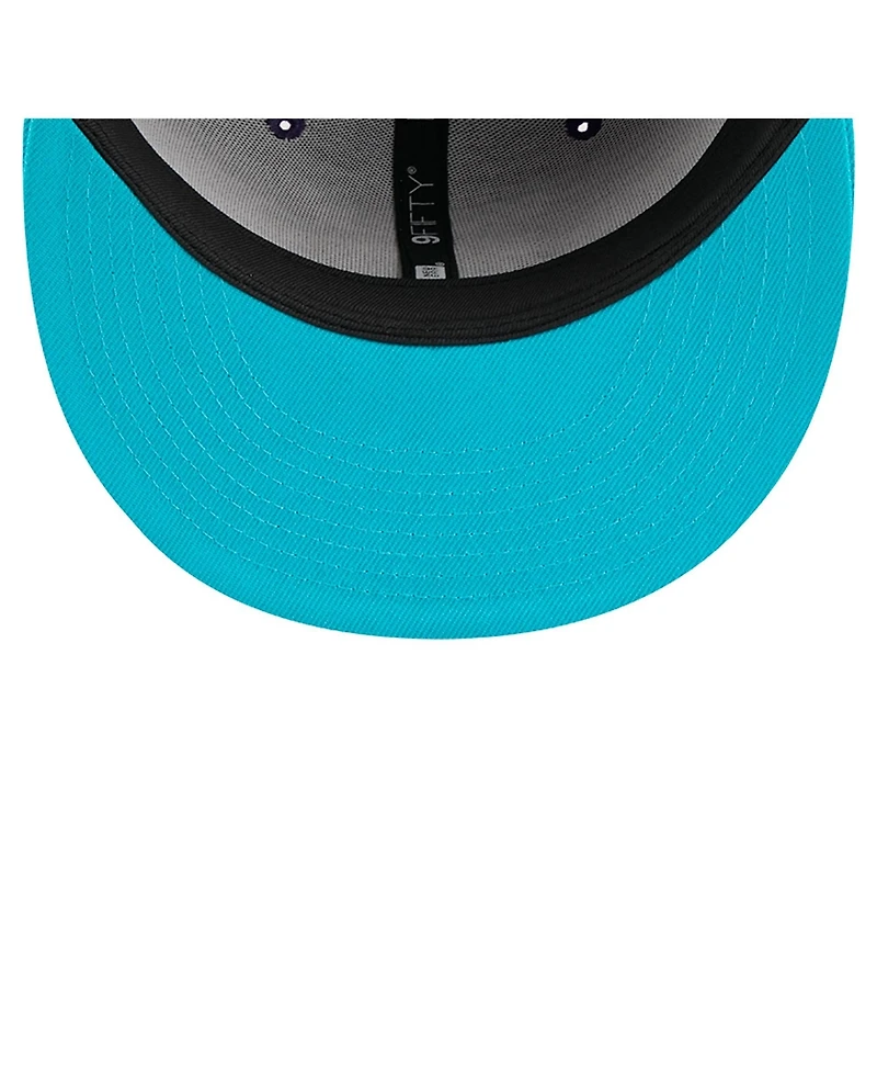 New Era Men's Purple Charlotte Hornets Two-Tone 9FIFTY Snapback Hat