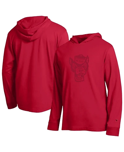 Champion Men's Red Nc State Wolfpack Tonal All-Star Long sleeves Hooded T-Shirt