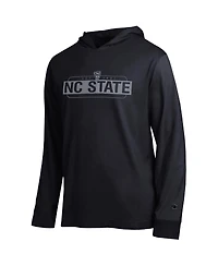 Champion Men's Black Nc State Wolfpack Gradient All-Star Long sleeves Hooded T-Shirt