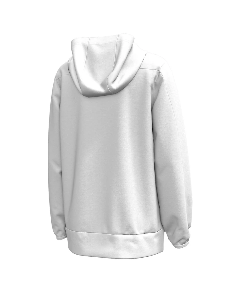Under Armour Big Boys and Girls White Notre Dame Fighting Irish Golfing Leprechaun Fleece Performance Hoodie