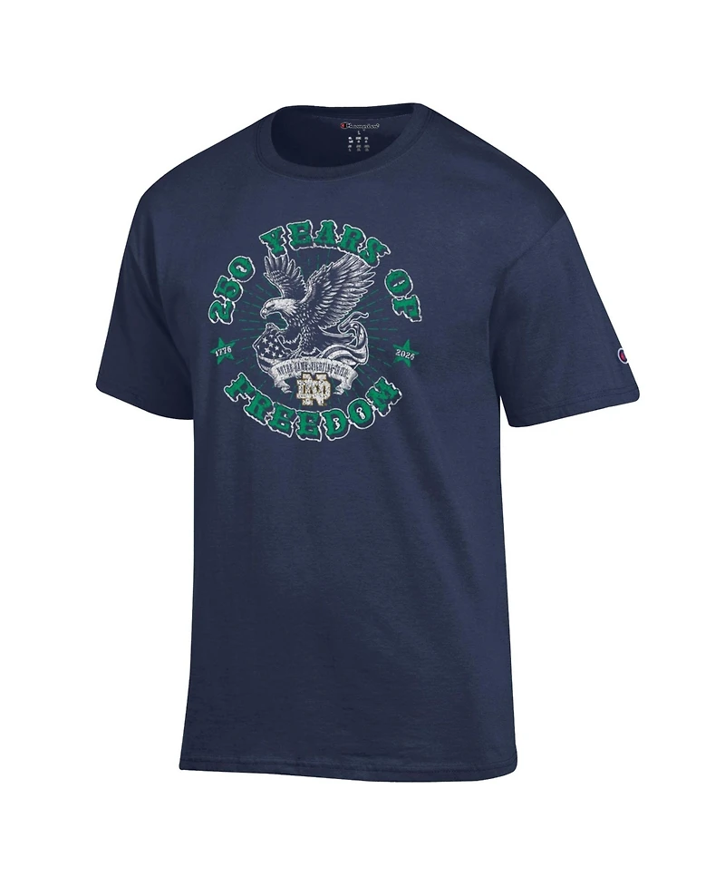 Champion Men's Navy Notre Dame Fighting Irish Americana 250 Years of Freedom Tonal T-Shirt