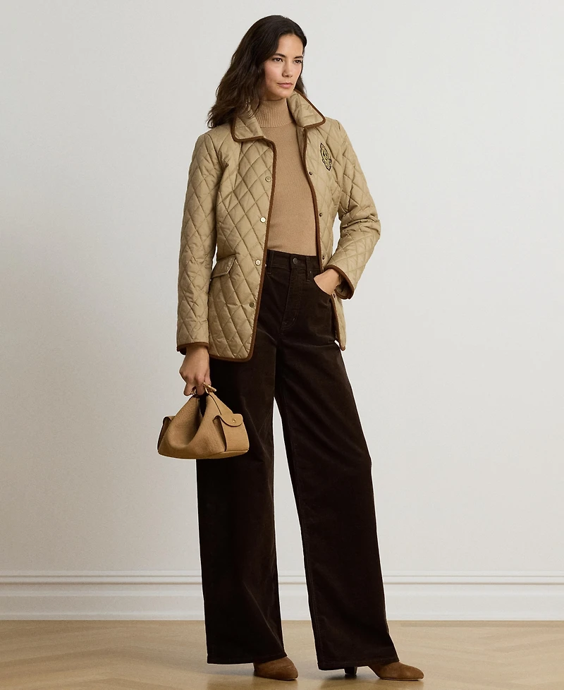 Lauren Ralph Women's Crested Quilted Jacket