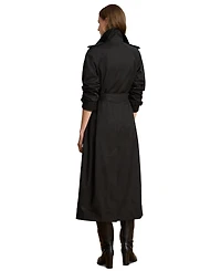 Lauren Ralph Women's Double-Breasted Maxi Trench Cotton-Blend Coat