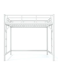 Streamdale Furniture Full Size Metal Loft Bed with Ladder and Guardrails