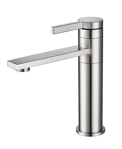 Thirtypeachy Single Handle Bathroom Sink Faucet, Stainless Steel Single Hole Vanity Faucet with Spot-Resistant Finish and 360degree(s) Swivel