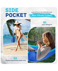 Piscifun Lightweight Portable Camping Hammock Heavy Duty Parachute Nylon With Tree Straps For Outdoor Travel Hiking