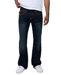 True Religion Men's Billy Super Flatlock Flap Bootcut Jeans