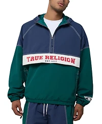 True Religion Men's Color-Block Big T Anorak Jacket