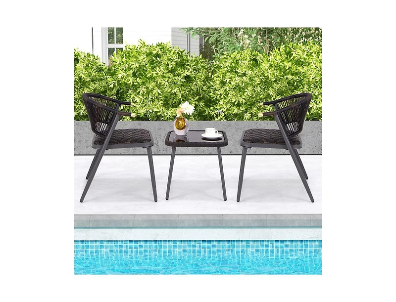 Boyel Living Patio Rattan Furniture Set for Backyard Poolside