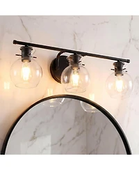 Tribesigns 3-Light Bathroom Vanity Light Wall Mount Fixture with Clear Glass Shades, Damp Rated for Bathroom, E26 Base