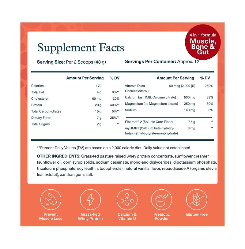 Youtheory Muscle Guard Protein Glp 1 Support Whey Protein Powder Supplement for Glp 1 Users Supports Muscle and Bone 20.5 Ounce Powder