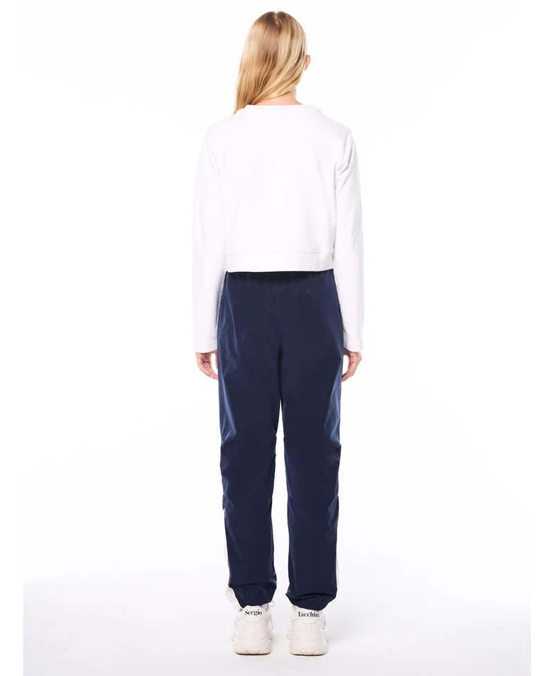 Sergio Tacchini Women's Piano Long-Sleeve Crop Crewneck Sweatshirt