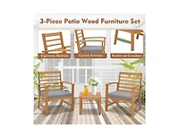 Boyel Living 3 Pieces Outdoor Furniture Set with Soft Seat Cushions