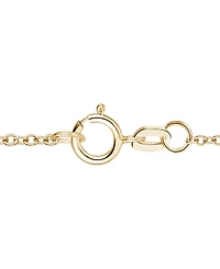 Macy's Garnet (1-1/5 ct. t.w.) & Diamond Accent (0.04 ct. t.w.) Pendant Necklace in 14k Yellow Gold