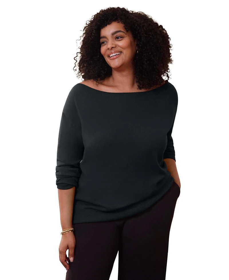 Avenue Women's Plus Convertible Pullover Sweater