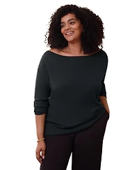 Avenue Women's Plus Convertible Pullover Sweater