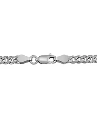 Italian Silver Solid Cuban Chain Necklace in Sterling Silver