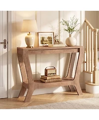 Tribesigns Solid Console Table, Farmhouse Wood Entryway Sofa Table