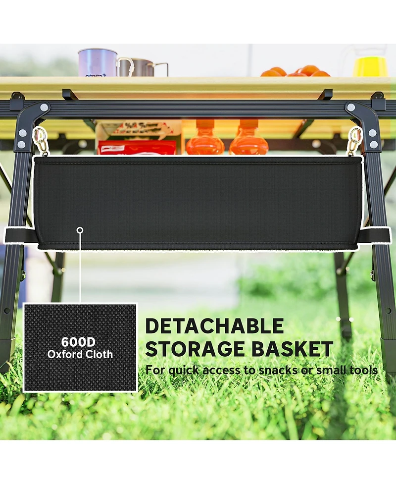 Mountaintop 3ft Aluminum Small Folding Table, Portable Camping Table with Storage Bag, Carry Bag for Outdoor Picnic Bbq