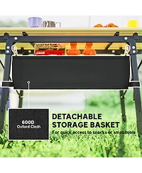 Mountaintop 3ft Aluminum Small Folding Table, Portable Camping Table with Storage Bag, Carry Bag for Outdoor Picnic Bbq