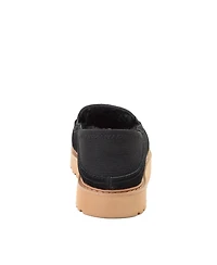 Dearfoams Women's Suede Water Resistant Sport Knit Loafer Slippers