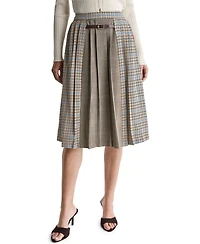 Bcbg Women's Pleated A-Line Long Midi Skirt