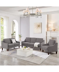 Streamdale Furniture Velvet 2-Seater Loveseat Sofa with Spring Cushion and Wood Legs