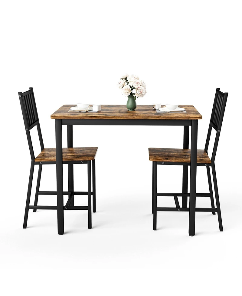 Flynama 3-Piece Dining Set, Table and 2 Chairs