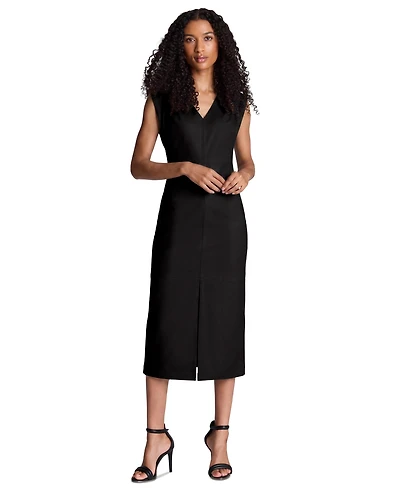 Kenneth Cole Women's V-Neck Midi Dress