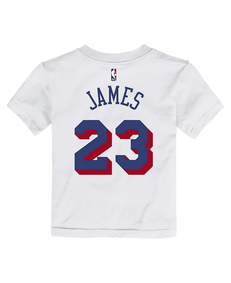 Nike Toddler LeBron James White Philadelphia 76ers Association Name Number T-Shirt