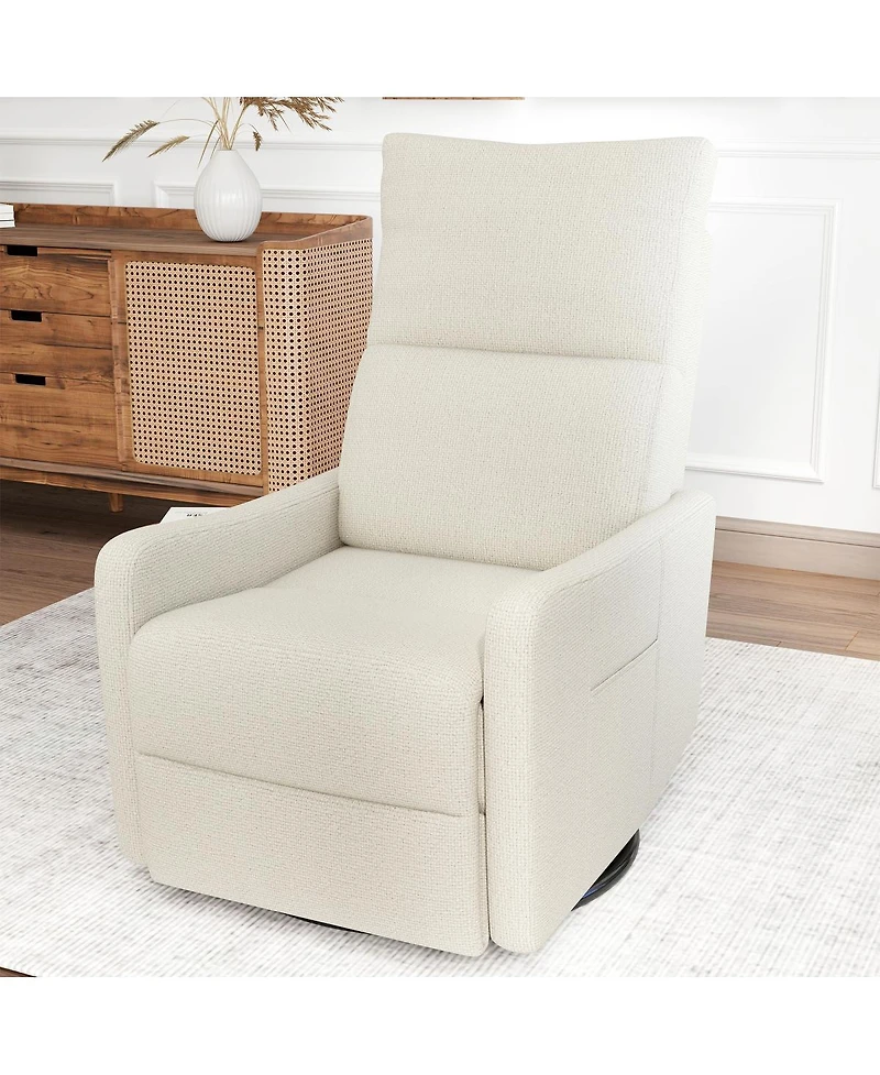 Streamdale Furniture Power Swivel Recliner Chair, Small Glider for Nursery and Living Room