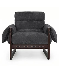 Streamdale Furniture Chenille Upholstered Accent Chair with Wooden Frame