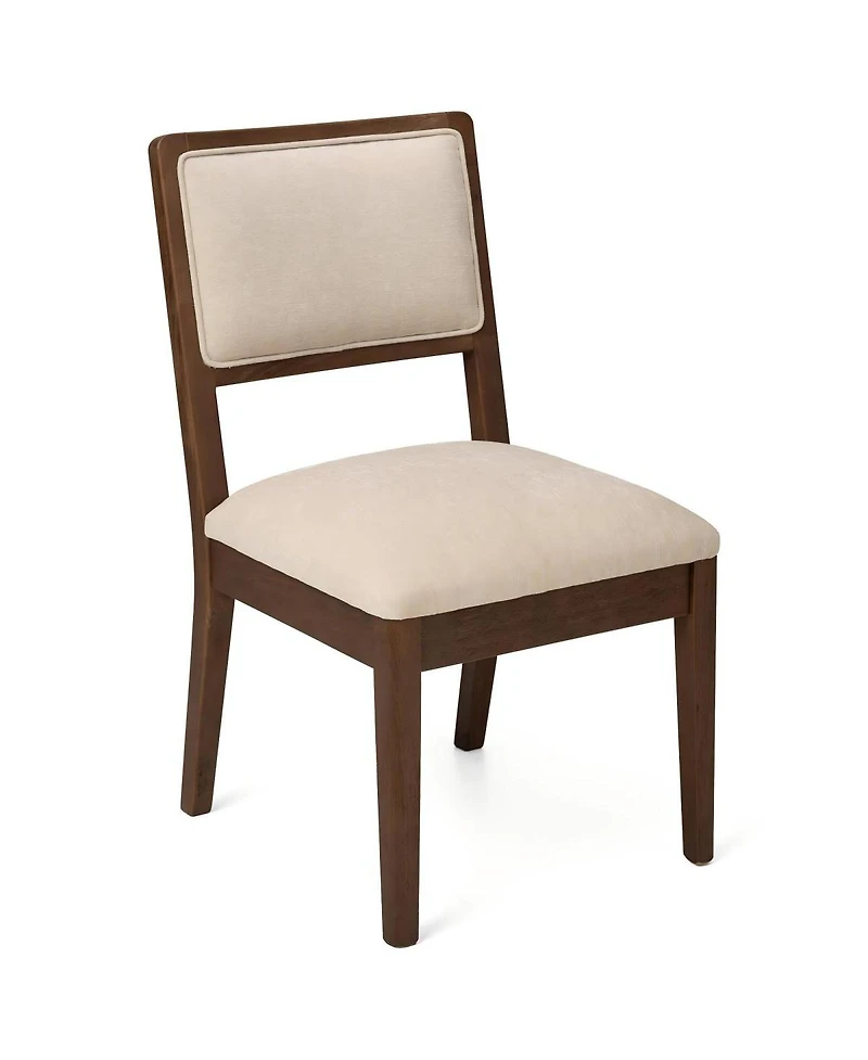 Streamdale Furniture Set of 2 Upholstered Rubber Wood Dining Chairs