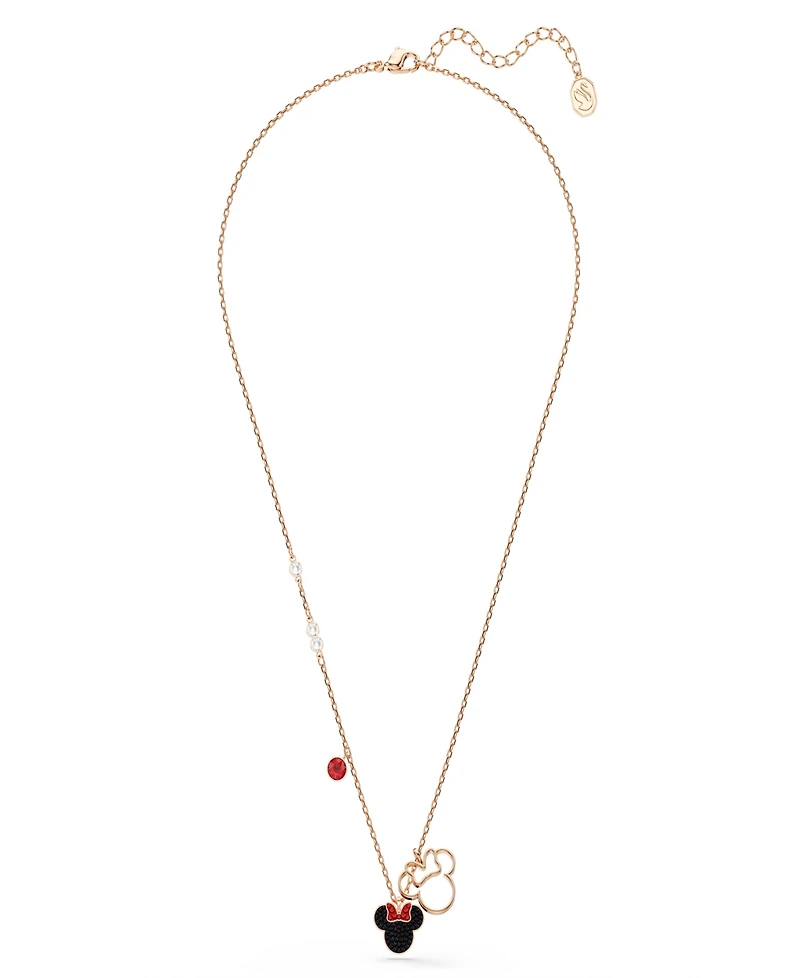 Swarovski Rose Gold-Tone Plated Black Crystals Necklace