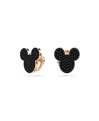 Swarovski Rose Gold-Tone Plated Black Crystals Earrings