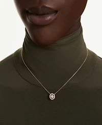 Swarovski Gold-Tone Plated White Crystals Necklace