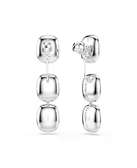 Swarovski Sterling Silver-Plated White Crystals Earrings