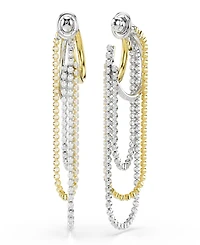 Swarovski Gold-Tone and Sterling Silver-Plated White Crystals Earrings