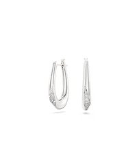 Swarovski Sterling Silver-Plated White Crystals Earrings