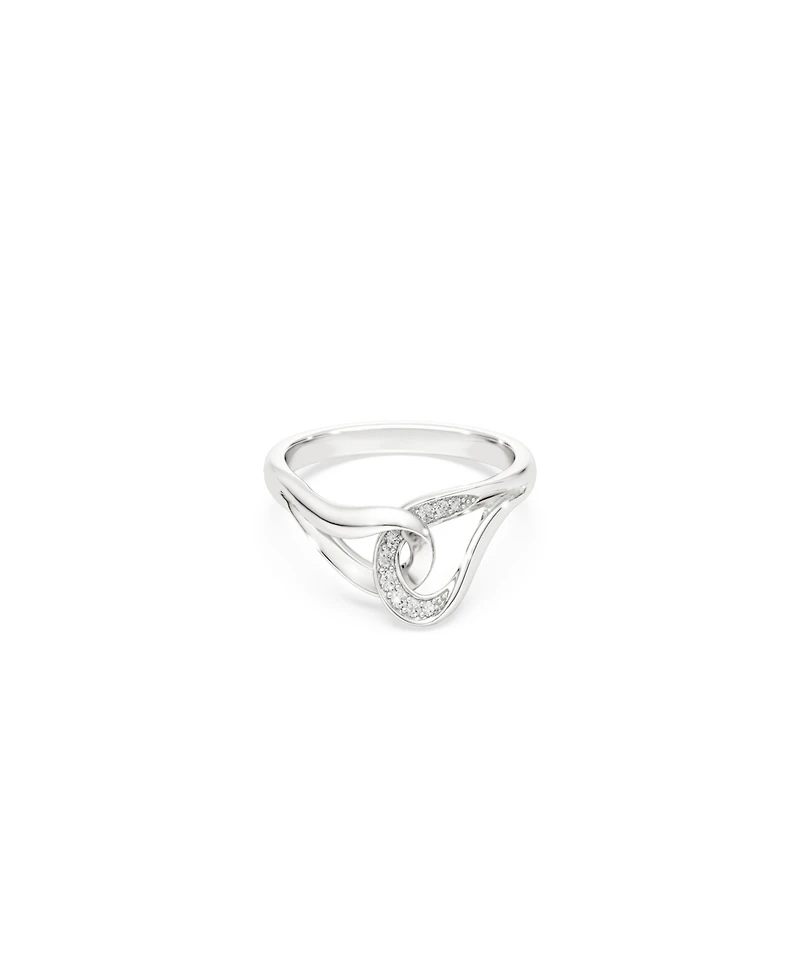 Swarovski Sterling Silver-Plated White Crystals Ring