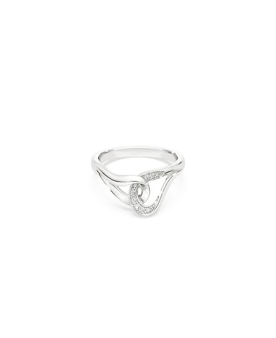 Swarovski Sterling Silver-Plated White Crystals Ring
