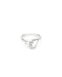 Swarovski Sterling Silver-Plated White Crystals Ring