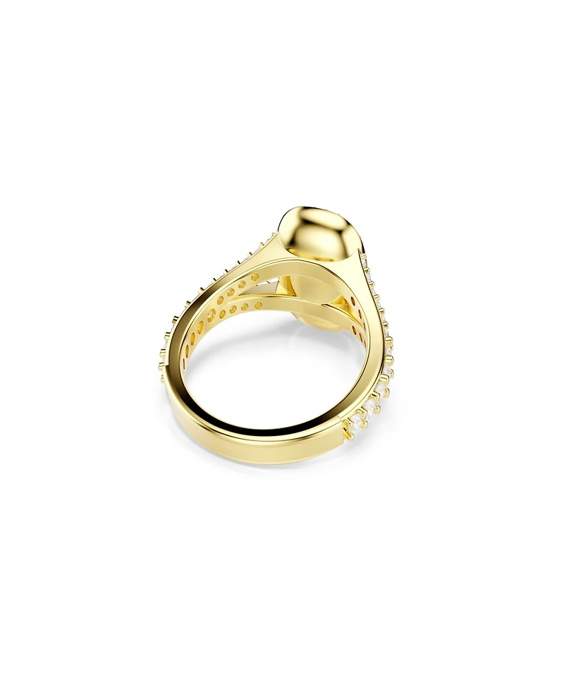 Swarovski Gold-Tone Plated White Crystals Ring