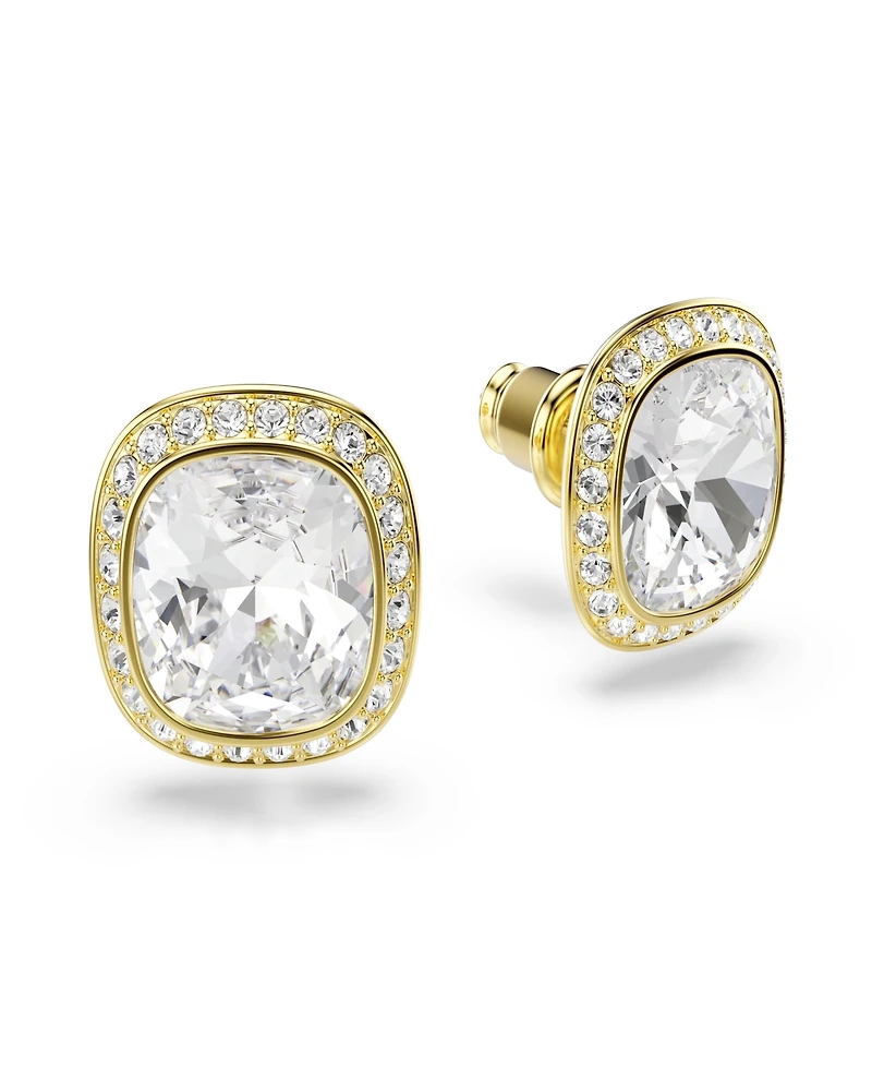 Swarovski Gold-Tone Plated White Crystals Earrings